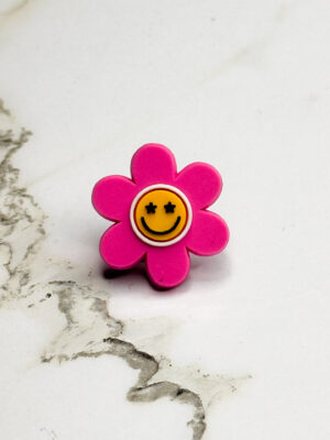 Smilie Flower Shoe Charm