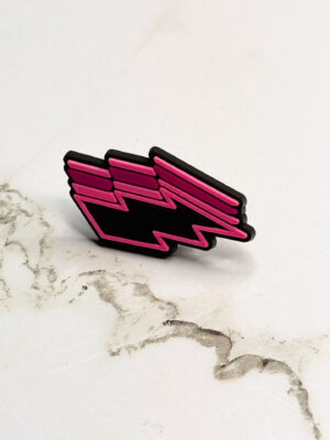 Pink Lightning Bolt Shoe Charm