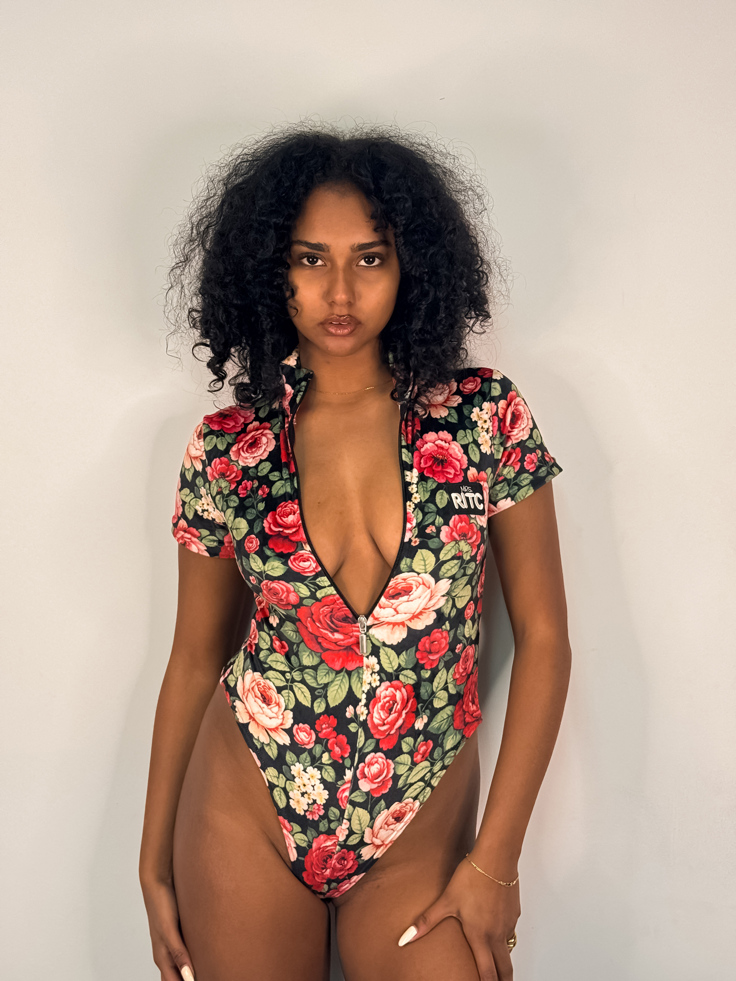 Velvet Bodysuit Lexie Floral Print - Image 2