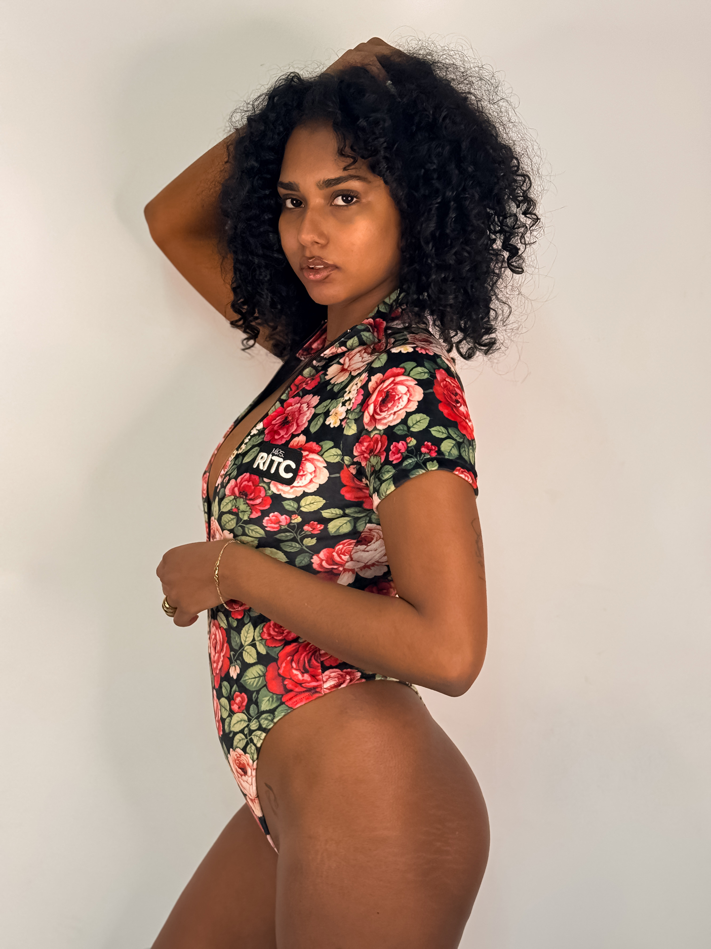 Velvet Bodysuit Lexie Floral Print - Image 3