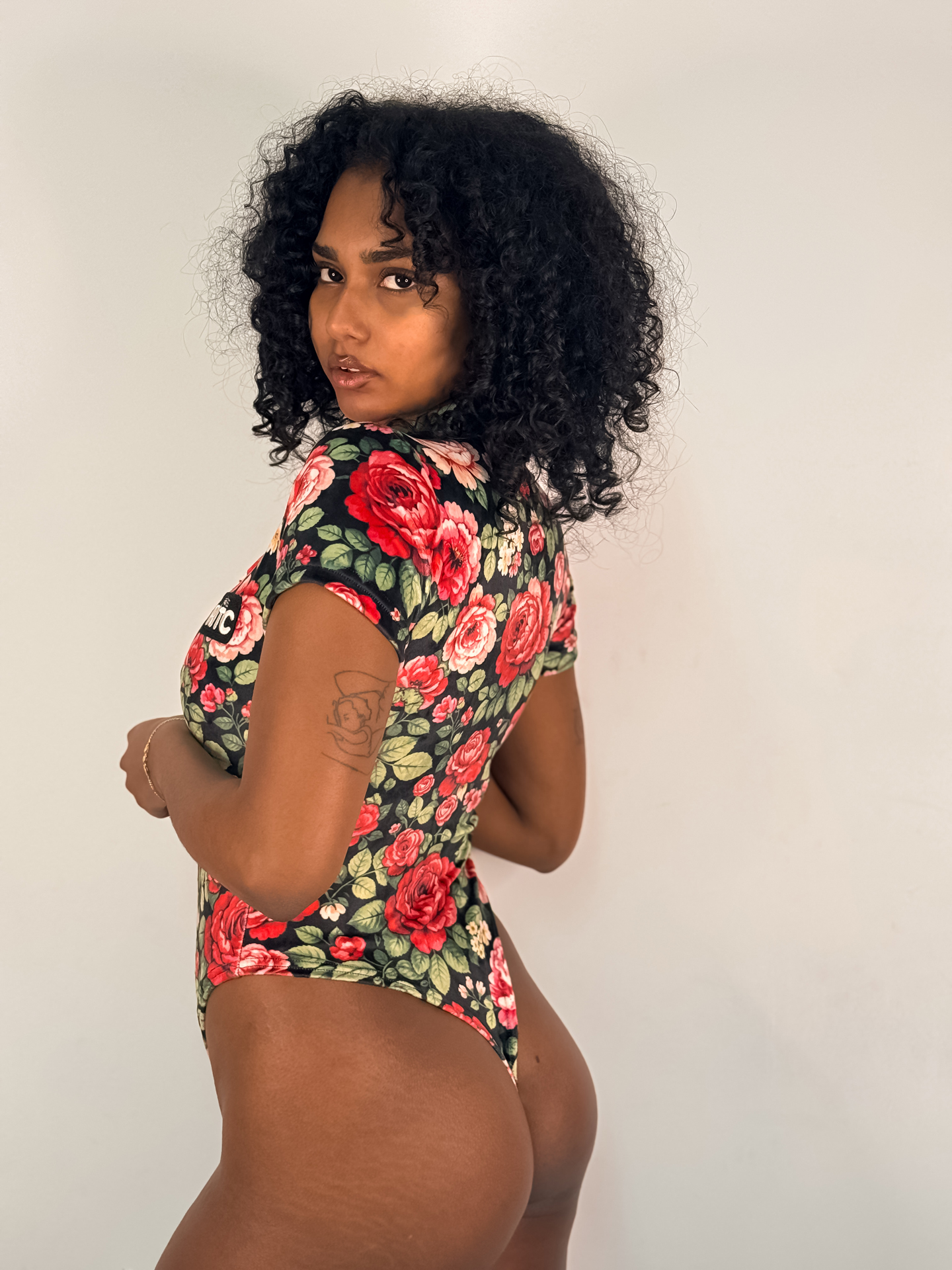 Velvet Bodysuit Lexie Floral Print - Image 4