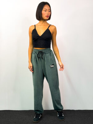 Velvet Pants Daisy Pine Green