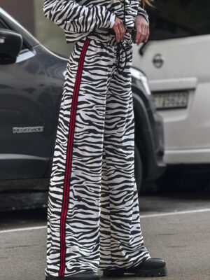 Fashion Limousine | Zebra Print Velvet Pants Romina