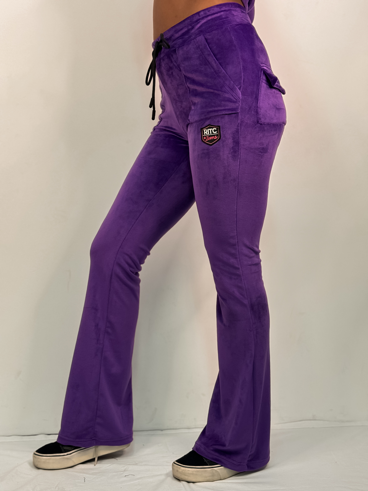 Βελουτέ Παντελόνι Vivian Purple - Image 2
