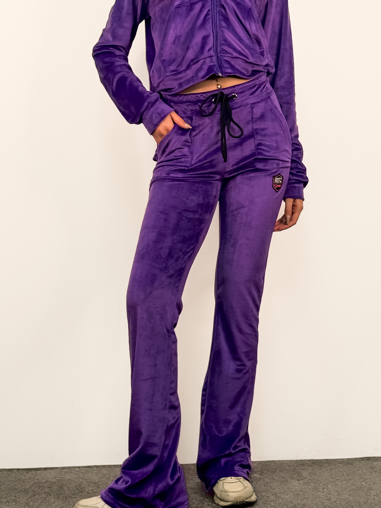 Βελουτέ Παντελόνι Vivian Purple - Image 3