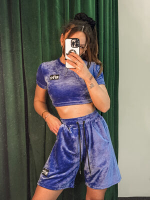 Βελουτέ Σετ Amyra Blueberry