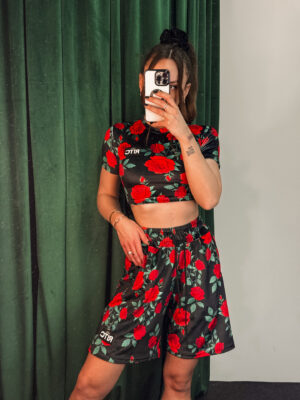 Βελουτέ Σετ Amyra Roses Print