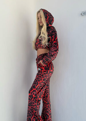 Βελουτέ Σετ Anima Red Leopard Print