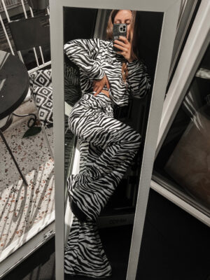 Βελουτέ Σετ Anima Zebra Print