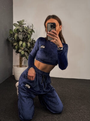 Βελουτέ Σετ Nina Navy Blue
