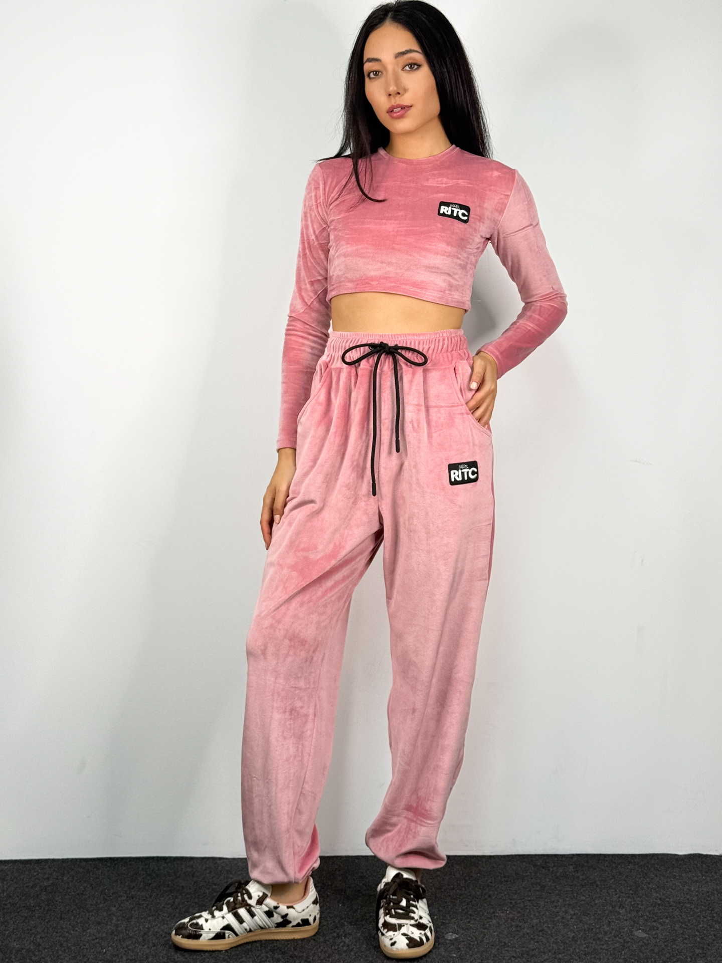 Βελουτέ Σετ Nina Pink