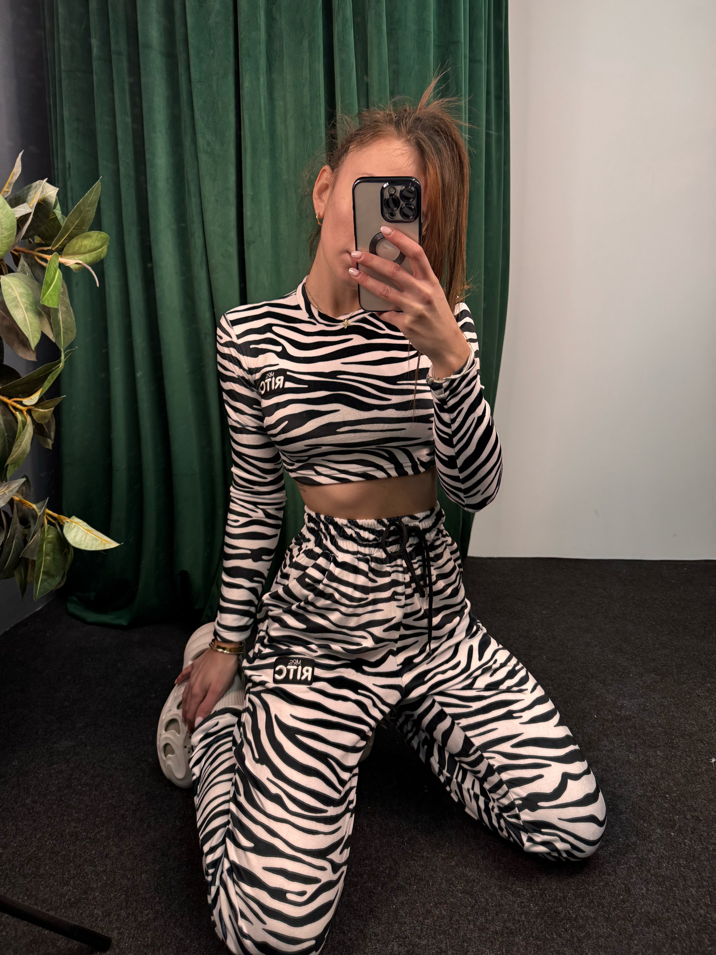 Velvet Set Nina Zebra Print