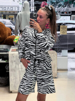 Βελουτέ Σετ Rory Zebra Print