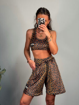 Βελουτέ Σετ Ruthie Golden Brown Leopard Print