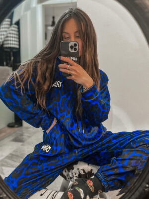 Βελουτέ Σετ Trinity Blue Leopard Print