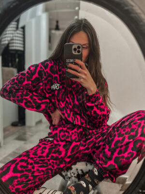 Βελουτέ Σετ Trinity Magenta Leopard Print