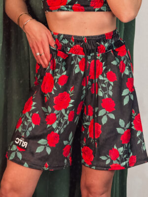 Βερμούδα Βελουτέ Amyra Roses Print