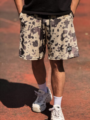 Βελουτέ Βερμούδα Logan Beige Cow Print
