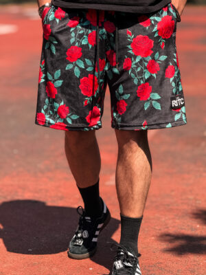 Βελουτέ Βερμούδα Logan Roses Print