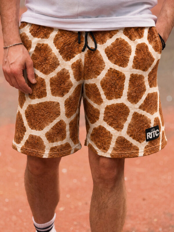 Βελουτέ Βερμούδα Logan Safari Camel Print