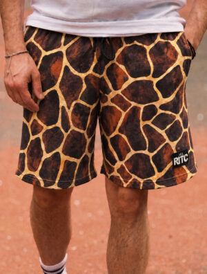 Βελουτέ Βερμούδα Logan Safari Camel Print