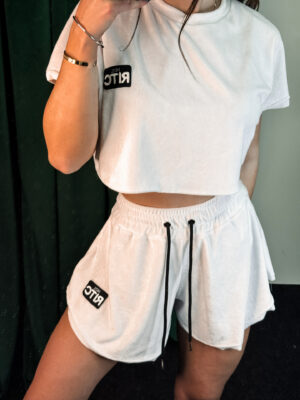 Βελουτέ Shorts Melody Coconut White