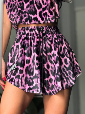 Βελουτέ Shorts Melody Pink Leopard Print