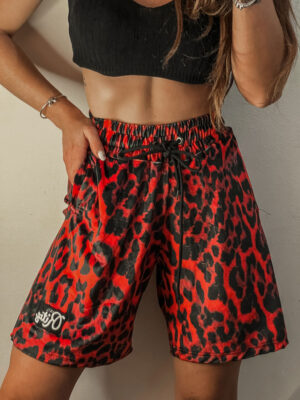 Βερμούδα Βελουτέ Trinity Red Leopard Print