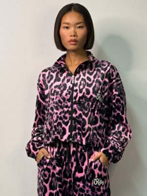 Βελουτέ Ζακέτα Daisy Pink Leopard Print
