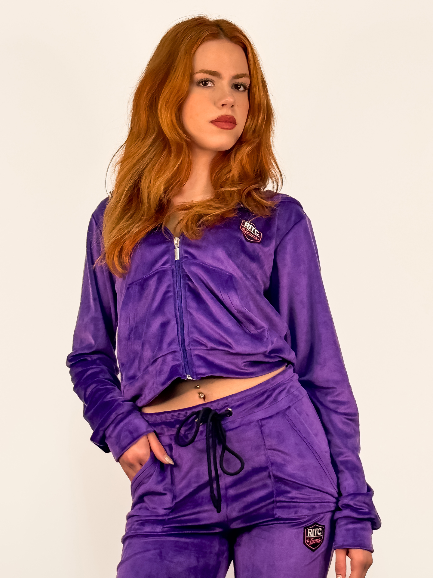Velvet Hoodie Vivian Purple - Image 3