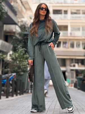 Fashion Limousine | Victoria Pine Green Velvet Set