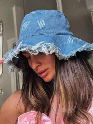 Καπέλο bucket Estella Worn Denim