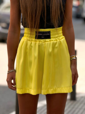 Yellow Satin Rocky Boxing Shorts