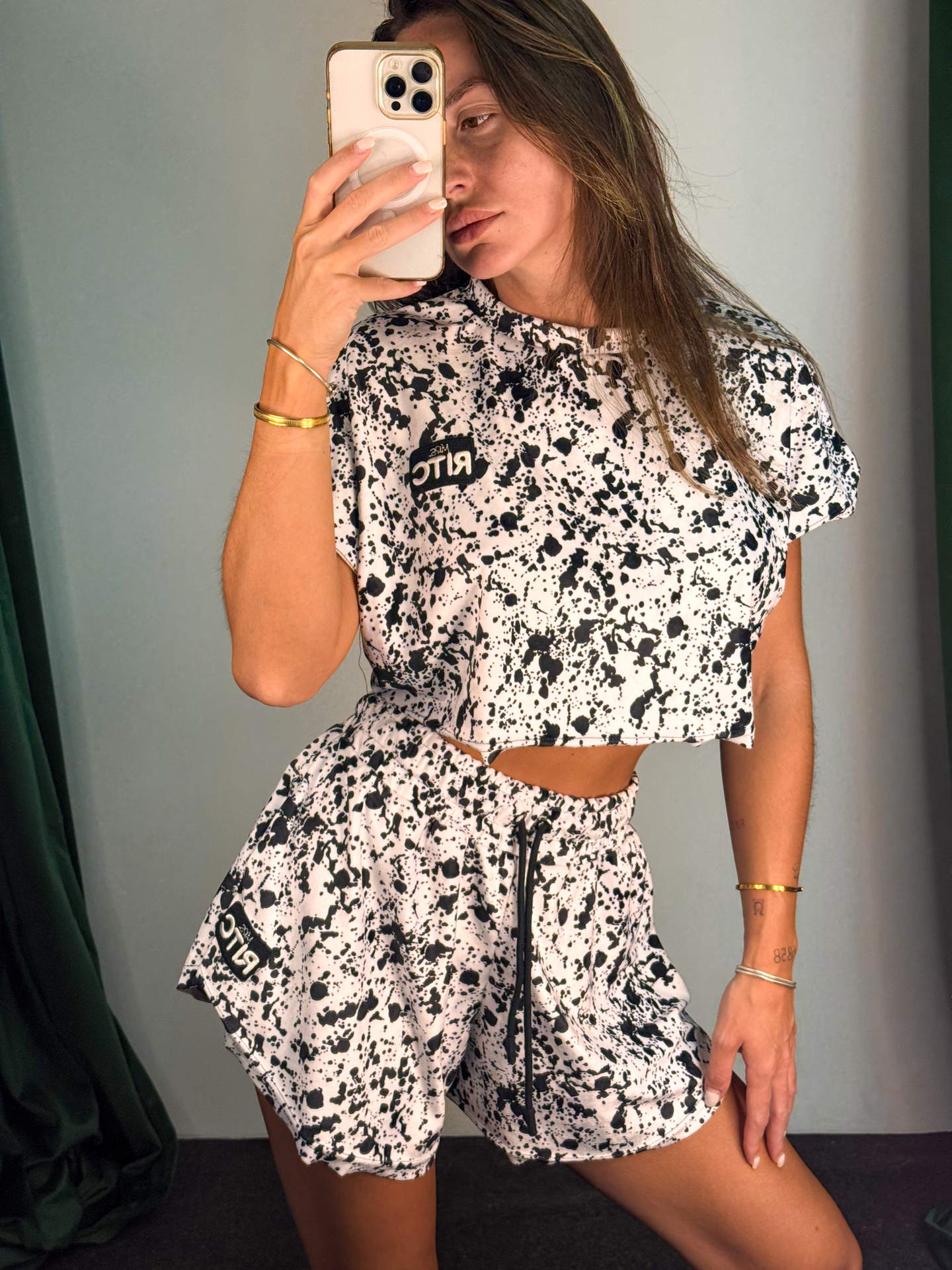 Βελουτέ Σετ Shorts Valerie Splash Print - Image 3
