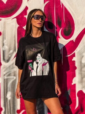 Μαύρο T-Shirt Cruella Print