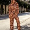 Βελουτέ Σετ Trinity Safari Sand Print – μπροστινή όψη