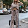 Fashion Limousine Sand Zebra Print Velvet Set Angie