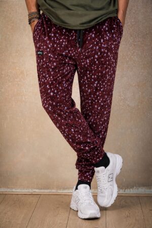 Men’s Pants Libra Velvet Bambi Bordeaux Print