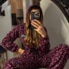 Renata Bambi Bordeaux Print – καθιστή λήψη 1