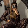 Ολόσωμη Βελουτέ Φόρμα Renata Python Print – καθιστή λήψη 1