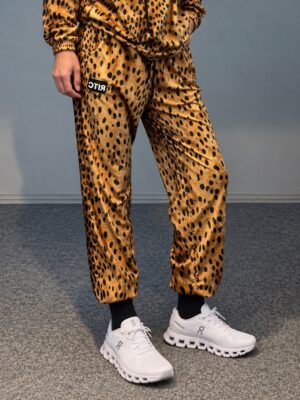 Velvet Pants Cheetah Print