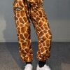 Velvet Pants Safari Sand Print