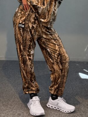 Velvet Pants Snake Print