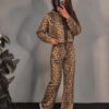 Βελουτέ Σετ Anima Cheetah Print – πρώτη πόζα, απόχρωση πραγματικού υφάσματος