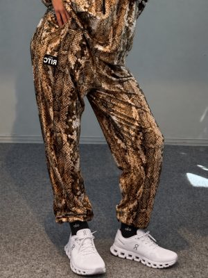Βελουτέ Παντελόνι Snake Print